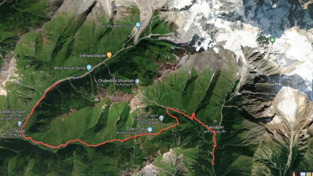 Zageripas route