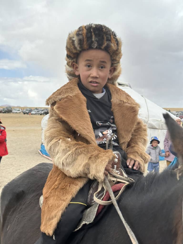 Jongste deelnemer aan het arendfestival