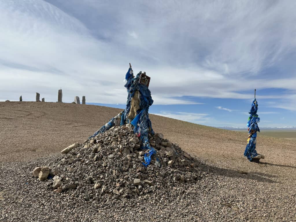 Ovoo in Gobi woestijn